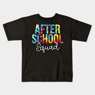 After School Squad Tie Dye Appreciation Day Back To School Kids T-Shirt